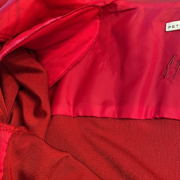 Peter Nygard Red Leather/Knit Jacket, - Picture 10 of 10